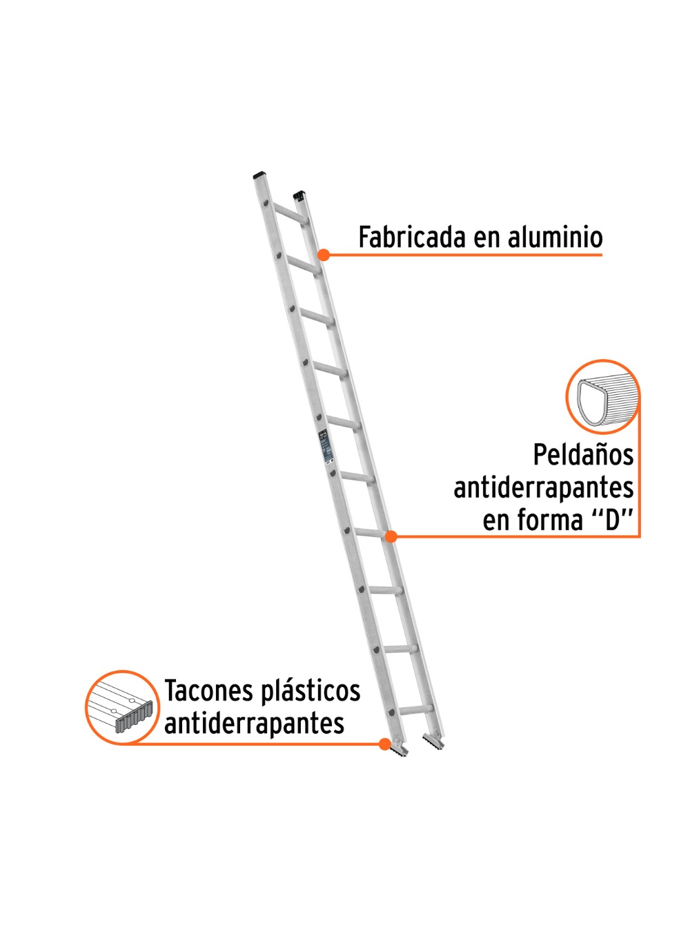 Escalera recta 10 escalones
