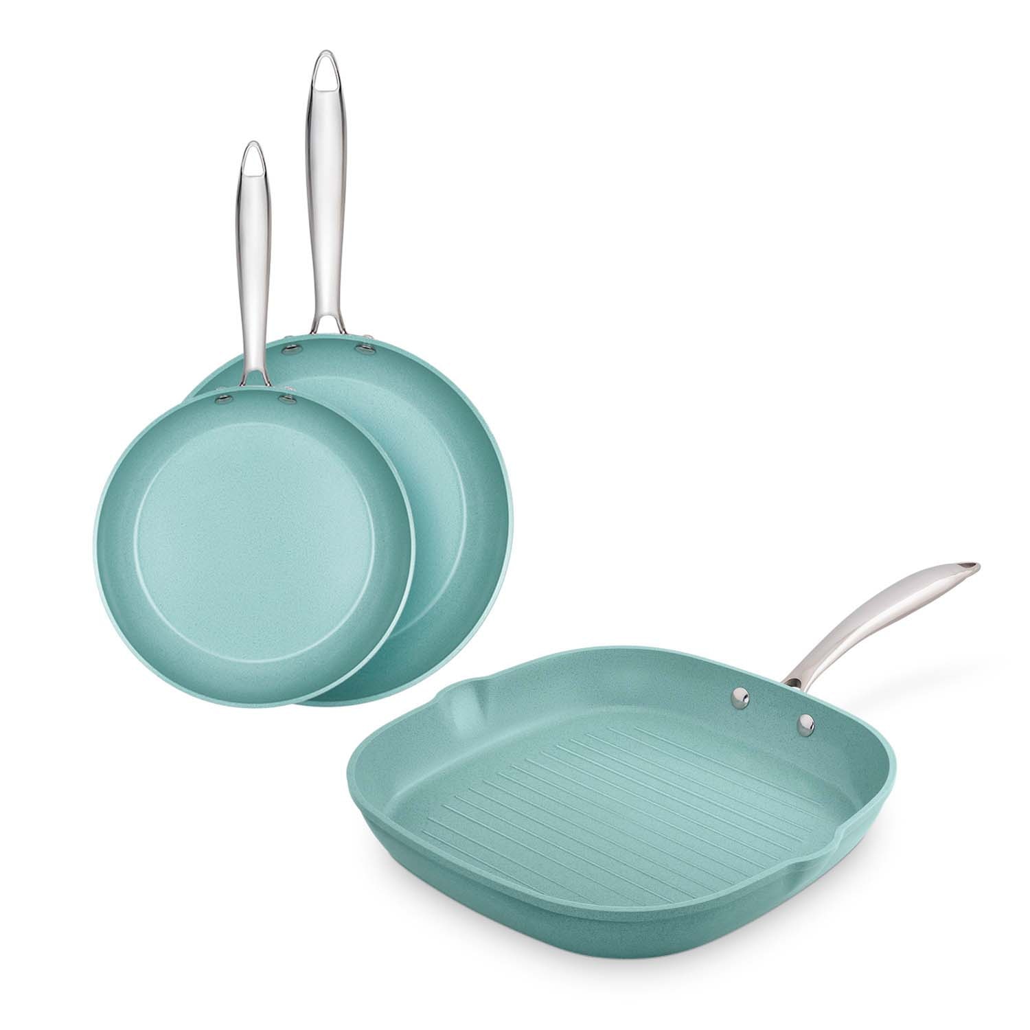3 Pack Sartenes 24Cm, 28Cm y Sartén Grill