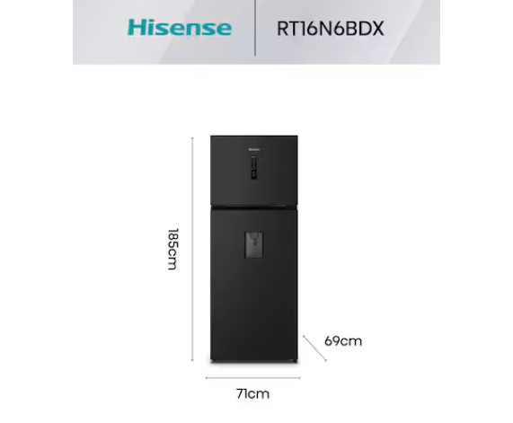 Refrigerador Hisense Cong Sup 16P Rt16N6Bdx Negro