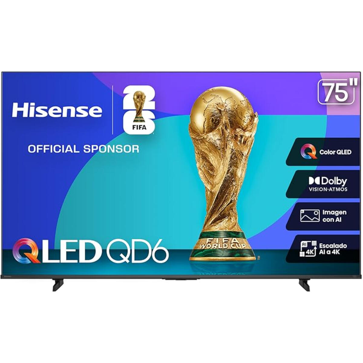 Pantalla Hisense 75 Pulgadas 4K Qled 75Qd6Qv