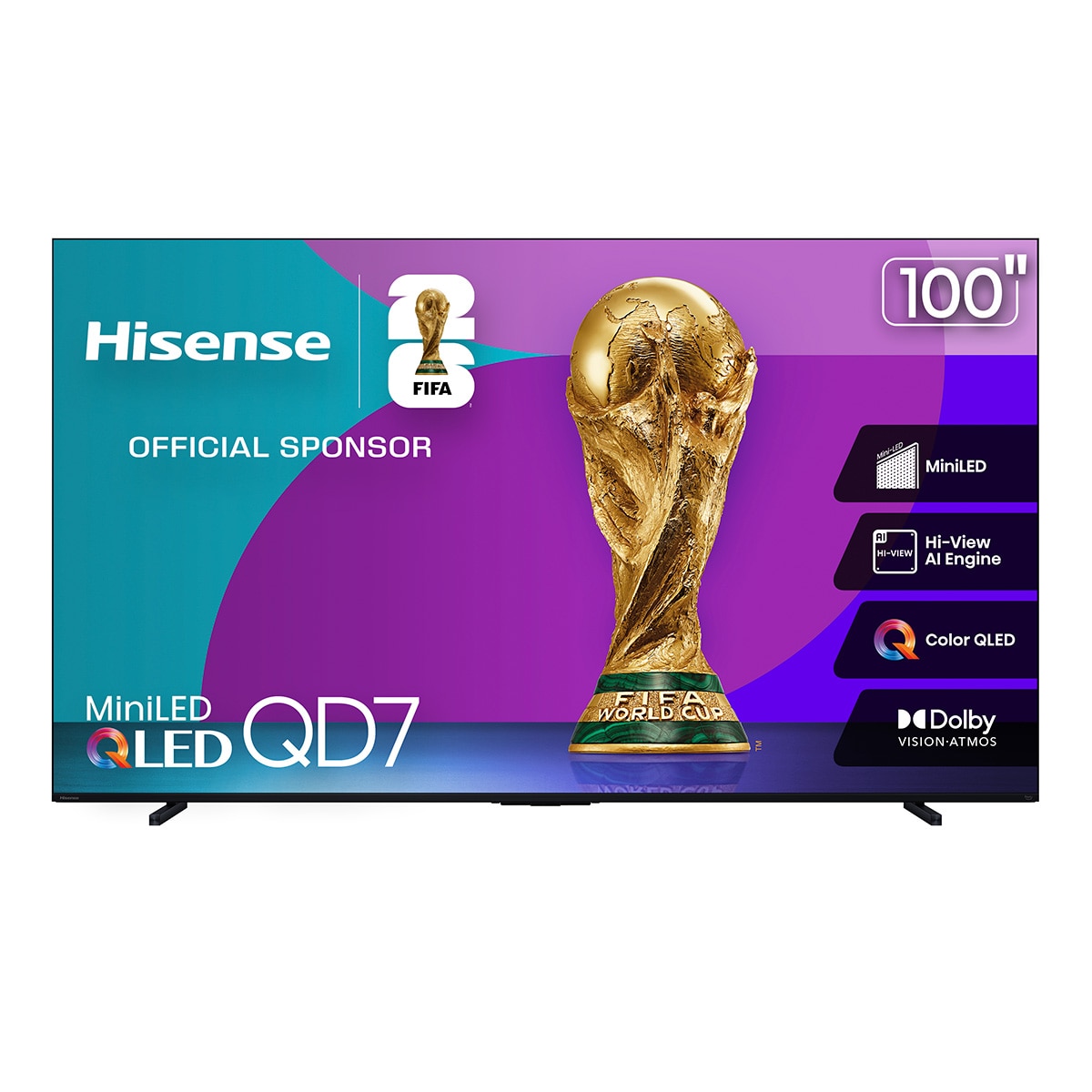 Pantalla Hisense 100 Hi-Qled 4K 100Qd7N