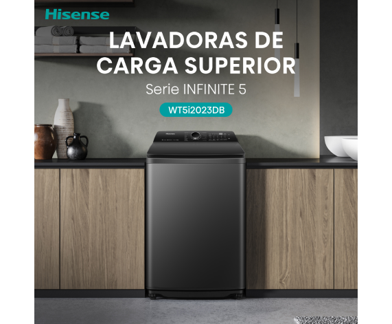 Lavadora Carga Superior 20Kg Hisense Wt5I2023Db